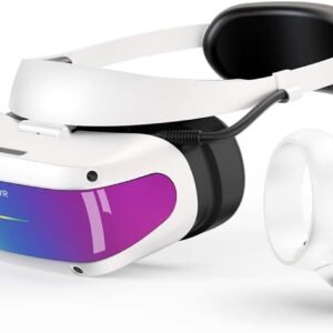 DPVR E4 VR Headset - PCVR Virtual Reality Headset for PC Games with Controller, Compatible with SteamVR