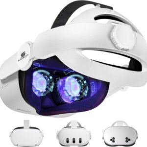 Head Strap for Oculus Quest 2/3/3s, 3-in-1 Adjustable Halo Headband, Replacement for Elite Strap, Enhanced Comfort Gaming Immersion VR Accessories Compatible with Oculus/Meta Quest 2/3/3s