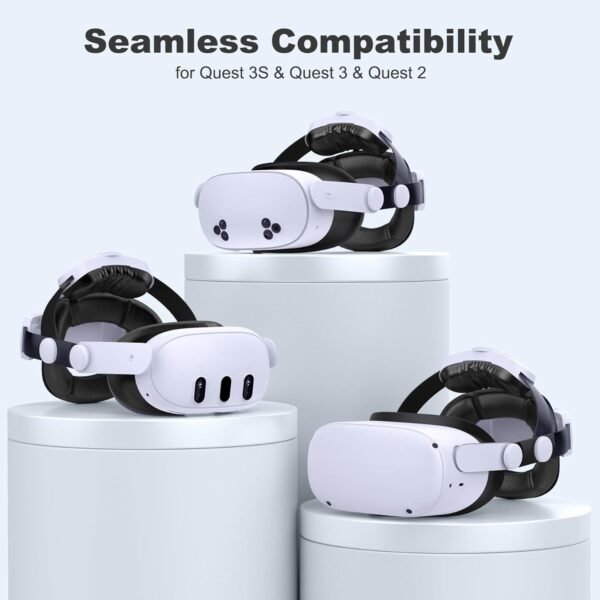 Kawaye Comfort Head Strap for Meta Quest 3S/Quest 3/Quest 2 Head Strap, Double Knobs Adjustable Elite Strap Replacement,VR Headset Accessories Strap Enhanced Support&Comfort&Reduce Pressure - Image 2
