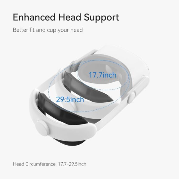KIWI design Comfort Head Strap Accessories Compatible with Oculus/Meta Quest 2, Elite Strap Replacement for Enhanced Support of VR Headset - Image 7