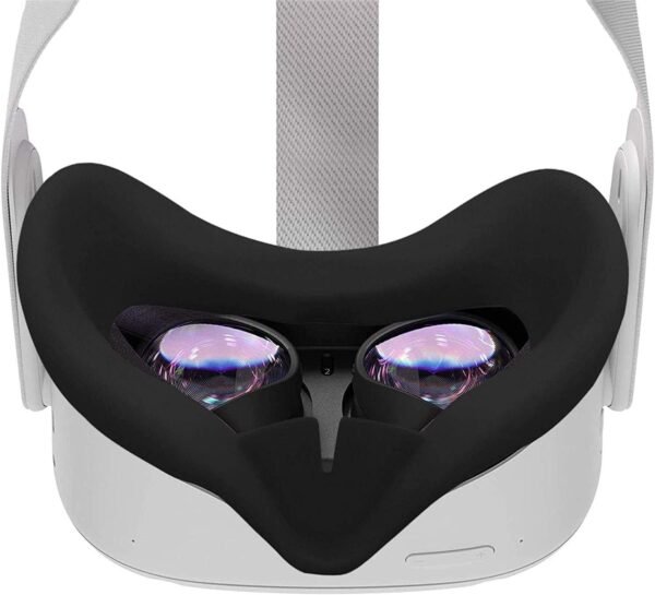 RGEEK VR Silicone Face Cover for Quest 2, Sweat-Proof Lightproof Non-Slip Washable Replacement Face Pads for Quest 2 Accessories