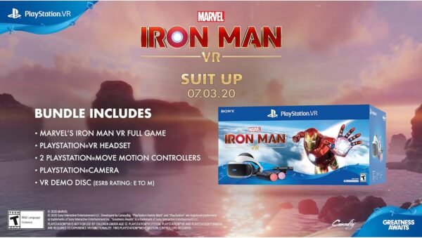 Sony Playstation VR Marvel's Iron Man Bundle, White: Playstation VR Headset, Camera, 2 Move Motion Controllers, VR Digital Code for PS4 PS5 - Image 2