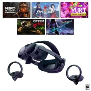 HTC Vive XR Elite with Deluxe Pack — Mixed Reality and PC VR Headset + Controllers + Starter Game Pack