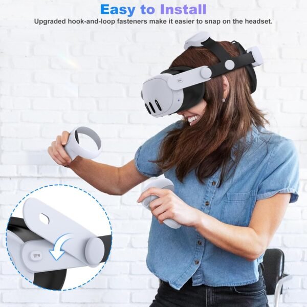 Kawaye Comfort Head Strap for Meta Quest 3S/Quest 3/Quest 2 Head Strap, Double Knobs Adjustable Elite Strap Replacement,VR Headset Accessories Strap Enhanced Support&Comfort&Reduce Pressure - Image 7