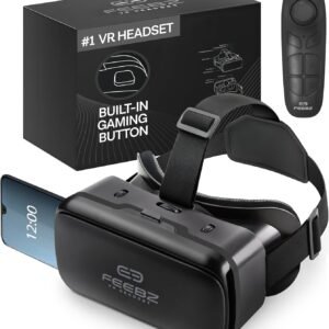 FEEBZ 3D VR Headset for Kids 2.0 + Android Remote - for iPhone & Android Phones | with 3D VR Videos & Apps Links | Virtual Reality Goggles Set for Beginners