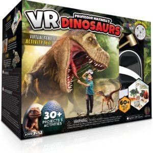 Professor Maxwell's VR Dinosaurs - Virtual Reality Kids Science Kit, Book and Interactive STEM Learning Activity Set (New Edition) - for Ages 7 and Up