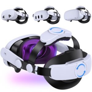 Kawaye Comfort Head Strap for Meta Quest 3S/Quest 3/Quest 2 Head Strap, Double Knobs Adjustable Elite Strap Replacement,VR Headset Accessories Strap Enhanced Support&Comfort&Reduce Pressure