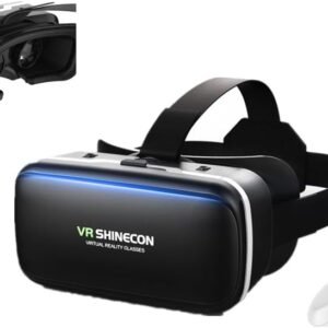 VR Headset for iPhone & Android with Controller, Virtual Reality Goggles, Universal, Virtual Reality 3D Glasses Headset Helmets for Kids & Adults, for Phones 4.7-6.6 Inch, for Movies,TV & Video Games