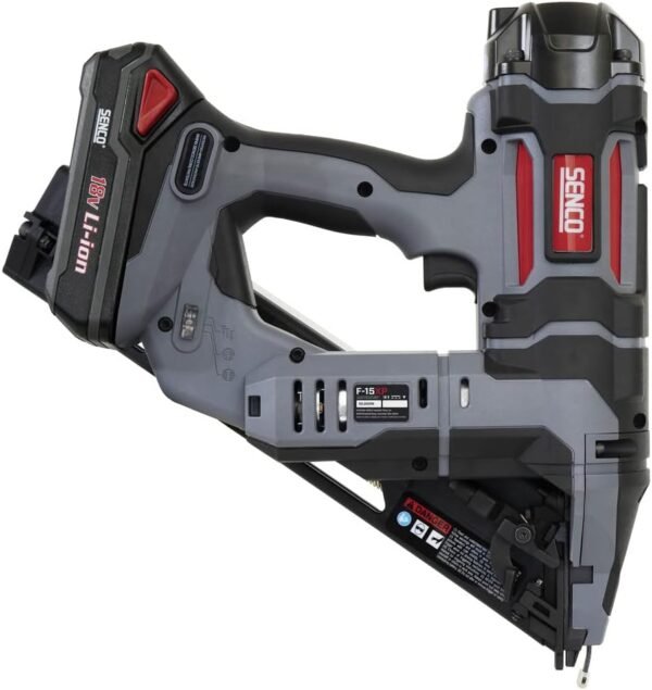 Senco 10L0001N Fusion F-15XP 18V Lithium-Ion 2-1/2 in. Cordless 15 ga. Finish Nailer (1.5 Ah) - Image 5