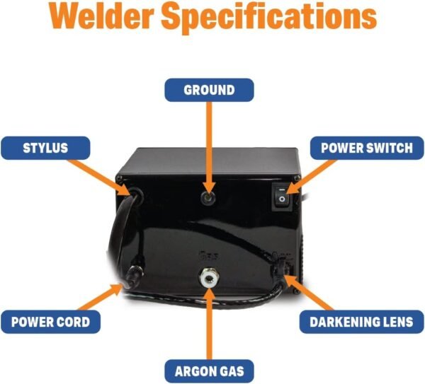 Permanent Jewelry Welder by Sunstone Welders, Orion mPulse 30, Pulse Arc Permanent Jewelry Welder with Touch Screen Interface (Orion mPulse 30 with basic ADL) - Image 5