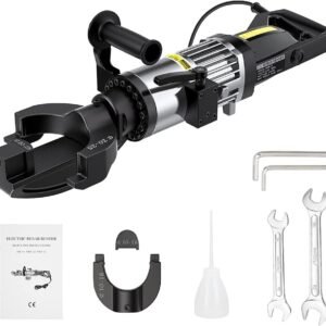 Anbull 1500W Electric Rebar Bender,Hydraulic Rebar Bending Machine Bending up to 1 Inch #8 25mm Rebar with an Extra Set of 10-18mm #3 - #6 Rebar Bending Head, Bending Angle 90 Degrees or Greater