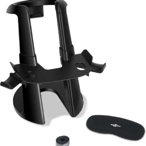VR Stand, Display Holder for Oculus Meta Quest 3/Quest 3S/Quest 2/PS VR2/Vision Pro/ Valve Index Headset and Touch Controllers Accessories