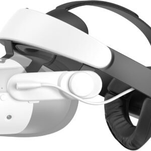 KIWI design H4 Boost Comfort Battery Head Strap Accessories for Meta/Oculus Quest 3/Quest 3s, Dual Fast Charge The VR Headset and Battery Strap in 2.5h, Halo Head Strap Reduce Facial Pressure