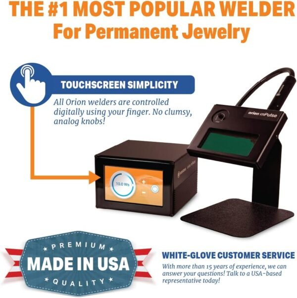 Permanent Jewelry Welder by Sunstone Welders, Orion mPulse 30, Pulse Arc Permanent Jewelry Welder with Touch Screen Interface (Orion mPulse 30 with basic ADL) - Image 7