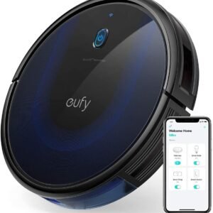Eufy BoostIQ RoboVac 15C MAX, Wi-Fi Connected, Super-Thin, 2000Pa Suction, Quiet, Self-Charging Robotic Vacuum Cleaner, Cleans Hard Floors to Medium-Pile Carpets, Black (Renewed)