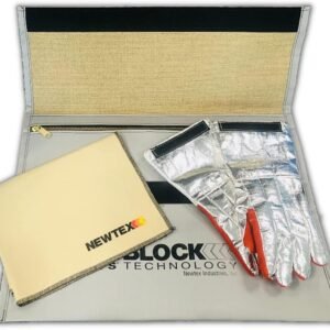 Newtex Fire Containment Bag with Zipper- Lithium Ion Battery Thermal Runaway Safety Kit for Aircraft, Fire Resistant, Flame Retardant, Meets FAA Standards (24'' W x 18" H)