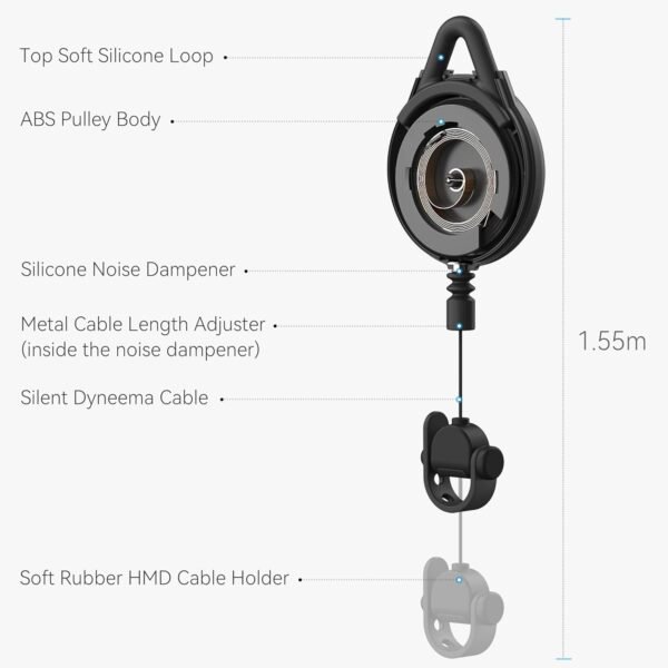 KIWI design VR Cable Management, 6 Packs VR Pulley System Compatible with Quest 3S/3/2/1/Pico/PSVR/PSVR2 - Image 7