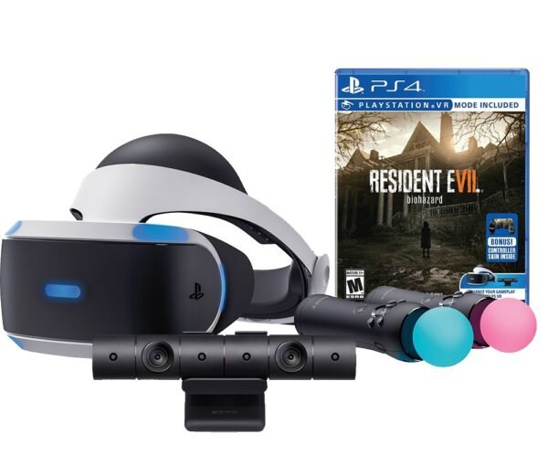 PlayStation VR Bundle 5 Items:VR Headset,Playstation Camera,Playstation Move Motion Controllers,PlayStation 4 Slim 500GB Console - Uncharted 4,VR Game Disc Resident Evil 7:Biohazard - Image 2
