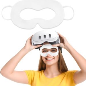 VR Face Cover Disposable Hygiene VR Face Eyes Mask Pads Facial Interface for Meta Quest 3 Quest 2, Accessories for Apple Vision Pro (Set 50, White)