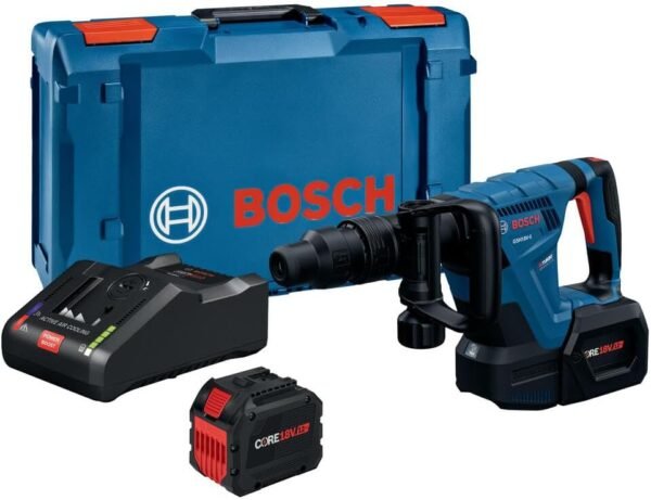 BOSCH GSH18V-5L212 PROFACTOR 18V SDS-max Demolition Hammer with L-Boxx-2 and (2) 12 Ah PROFACTOR Batteries