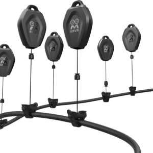 AMVR VR Cable Management System, 6 Packs Ceiling Pulley System for Oculus Quest 3/Quest 2/Rift/Rift S/Valve Index/HTC Vive/Vive Pro/HP Reverb G2/PSVR VR Cord Accessories, VR Link Cable Not Included