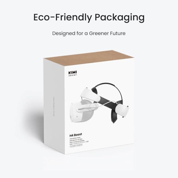 KIWI design H4 Boost Comfort Battery Head Strap Accessories for Meta/Oculus Quest 3/Quest 3s, Dual Fast Charge The VR Headset and Battery Strap in 2.5h, Halo Head Strap Reduce Facial Pressure - Image 7