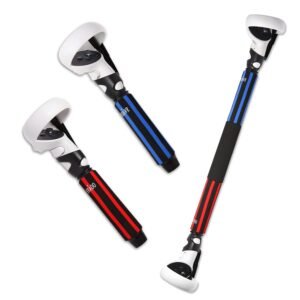 OOAVR VR Game Handle Extension Grips for Oculus Quest 2 Controller,2 in 1 Multipurpose Long Arm/Dual Grip Accessories for Playing BeatSaber,Gorilla Tag and VR Game