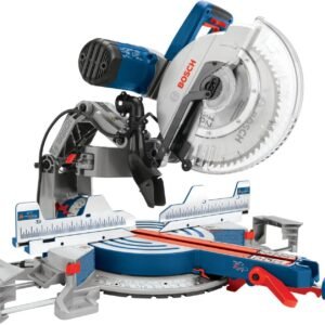 BOSCH GCM12SD 15 Amp 12 Inch Corded Dual-Bevel Sliding Glide Miter Saw with 60 Tooth Saw Blade