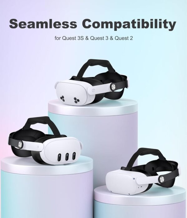 Kawaye for Meta Quest 3S/Quest 2/Quest 3 Head Strap, Adjustable Head Strap Replacement for Elite Strap, VR Headset Strap Enhanced Support&Comfort - Image 2