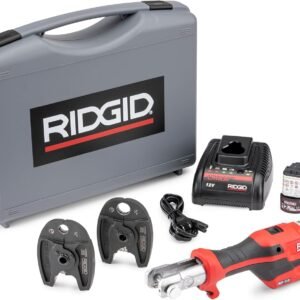 RIDGID 72543 Model RP 115 Mini Press Tool Kit with 1/2" - 3/4" PureFlow Jaws and Carrying Case Red