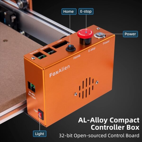FoxAlien Masuter Pro CNC Router Machine, Upgraded 3-Axis Engraving All-Metal Milling Machine for Wood Acrylic MDF Nylon Carving Cutting - Image 5