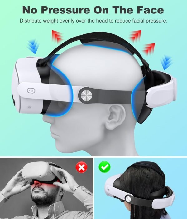 NinjajoyOX Head Strap for Meta Quest 3S/Quest 3/Quest 2, Adjustable Elite Strap Replacement for Enhanced Comfort Support of VR Headset - Image 4