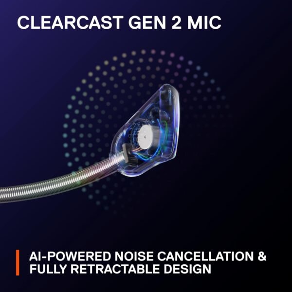 SteelSeries Arctis Nova 7P Wireless Multi-Platform Gaming Headset — Neodymium Magnetic Drivers — 2.4GHz + Bluetooth — 38Hr USB-C Battery — Gen2 AI Mic — PlayStation, PC, Switch, VR, Mobile - Black - Image 8