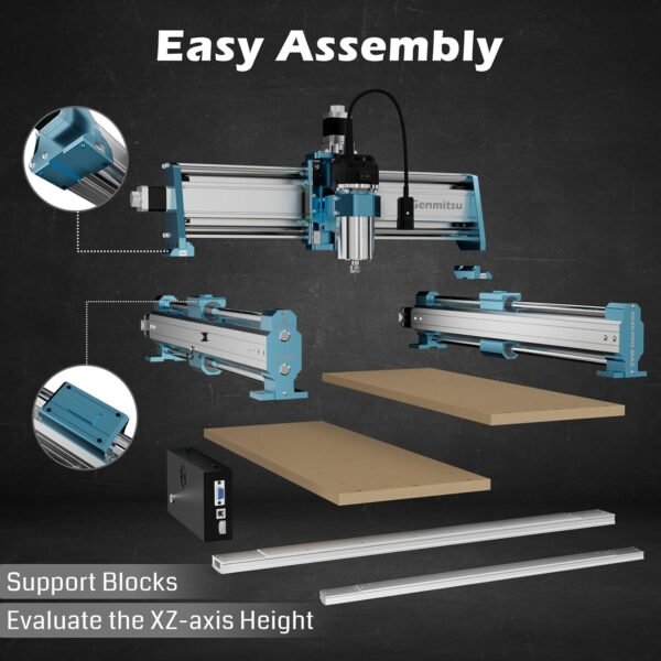 SainSmart Genmitsu 4040-PRO MAX CNC Router, 710W Trimmer & Linear Rail Driven, Work Area 400 x 400 x 78mm, for Wood Metal Acrylic Cutting Milling, GRBL Control - Image 8