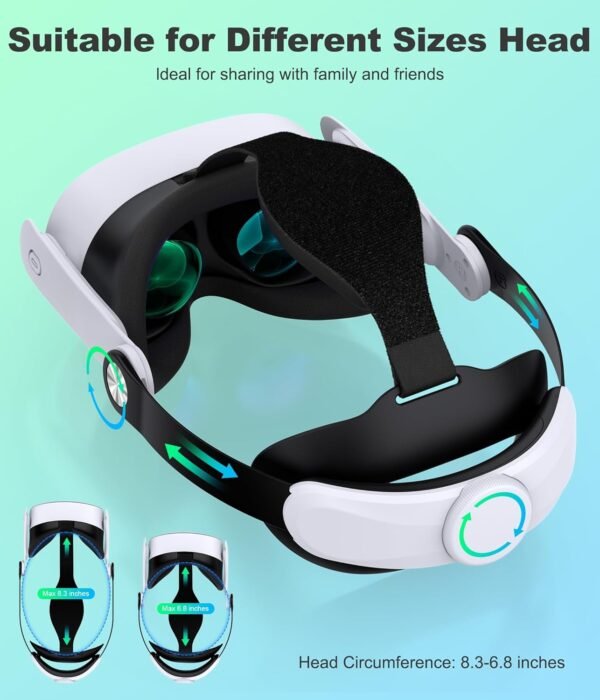 NinjajoyOX Head Strap for Meta Quest 3S/Quest 3/Quest 2, Adjustable Elite Strap Replacement for Enhanced Comfort Support of VR Headset - Image 3