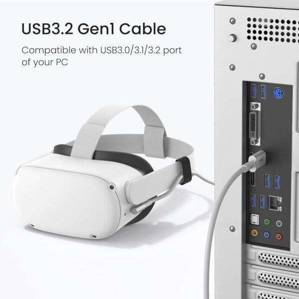 KIWI design 16FT Link Cable Compatible with Oculus/Meta Quest 3S Accessories, and Quest 3/2/Pro/Pico 4, USB 3.0 to USB C Link Cable with 5Gbps Super Speed - Image 7