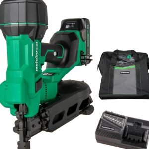 Metabo HPT 18V MultiVolt™ Cordless Coil Roofing Nailer Kit, 500 Nails Per Charge, Up to 1-3/4-Inch Roofing Nails, Includes Vinyl Siding Adapter, NV1845DA