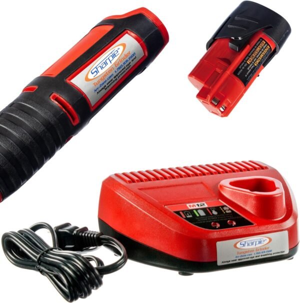 Sharpie DXCL Hand-Held Cordless Tungsten Sharpener Grinder, Adjustable 15°- 45°, Diamond Ground Tapers (Auburn Red/Auburn Red) - Image 4