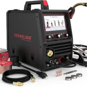 YESWELDER Firstess DP200 Dual Pulse,7-Inch LCD Screen 120/240V Dual Voltage MIG Welder,MIG/Pulsed MIG/Flux Core/Spool Gun MIG/Lift TIG/Stick Multiprocess Welding Machine