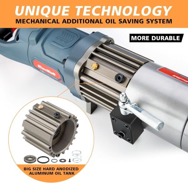 5/8 Inch Electric Rebar Bender 1100 W Hydraulic Rebar Bending Machine #6-16 mm Rebar within 2-2.5 s Easy Bending Rebar Steel Bar HRB-16 (Grey + Orange) - Image 4