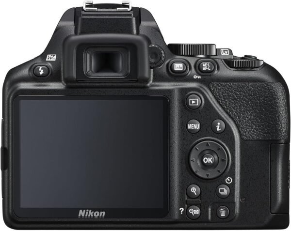 Nikon D3500 DSLR Camera w/Nikon AF-P DX NIKKOR 18-55mm f/3.5-5.6G VR Lens + Camera Case + 64GB Memory + Deluxe Starter Kit + Hand Grip Stabilizer Tripod + More (14pc Bundle) (Renewed) - Image 3