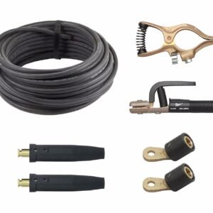Welding Lead Package, 100' - 1/0 Cable, Electrode Holder, Ground Clamp, Lugs Set (1-A316, 1-GC300, 2-2AF, 1set- 2MPC1, 100ft-1/0)