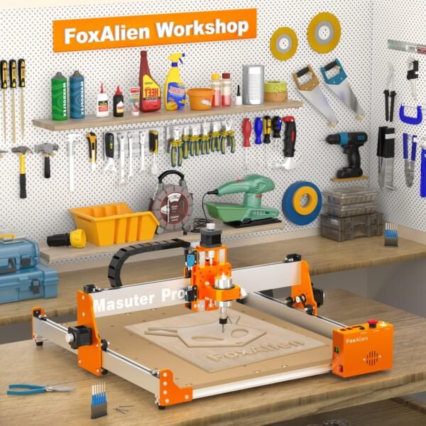 FoxAlien Masuter Pro CNC Router Machine, Upgraded 3-Axis Engraving All-Metal Milling Machine for Wood Acrylic MDF Nylon Carving Cutting - Image 6