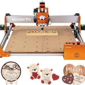 FoxAlien Masuter Pro CNC Router Machine, Upgraded 3-Axis Engraving All-Metal Milling Machine for Wood Acrylic MDF Nylon Carving Cutting