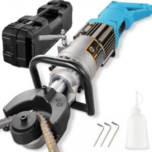 [Upgraded Version] 1400W Electric Hydraulic Rebar Bender, Bending up to 7/8 Inch 22mm #7 Rebar, Bending Angle 0-130°, Hand Held Rebar Bender 110V Portable Electric Rebar Bender