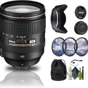 Nikon AF-S NIKKOR 24-120mm f/4G ED VR Lens (2193) + Filter Kit + Cap Keeper + Cleaning Kit