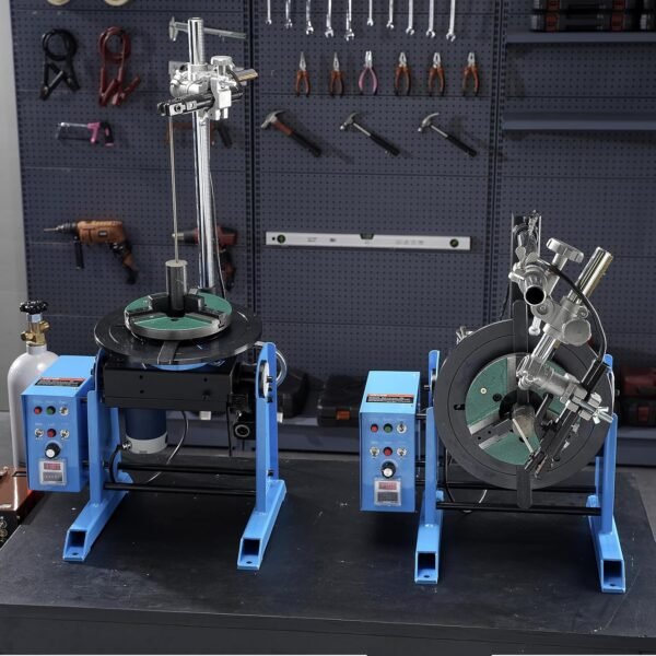 VEVOR Rotary Welding Positioner 66LBS / 30KG, 0-90° Welding Positioning Turntable Table 1-12RPM 80W, with 12.4 Inch 3-Jaw Lathe Chuck & Welding Torch Stand Holder for Cutting, Grinding, Assembly - Image 8