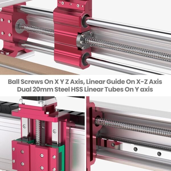 NBX-5040 CNC Router Machine with Custom-Made 710W 7000-30000 RPM Trim Router Spindle & ER-11 Collet, Milling Engraving for Wood Acrylic Aluminum - Image 3