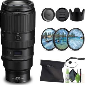 Nikon - NIKKOR Z 100-400mm f/4.5-5.6 VR S Super-Telephoto Lens for Z Series (20106) + Filter Kit + Cap Keeper + Cleaning Kit