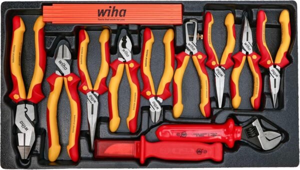 Wiha 32800 Insulated Tool Set with Screwdrivers, Nut Drivers, Pliers, Cutters, Ruler, Knife and Sockets in Rolling Tool Case, 10,000 Volt Tested and 1000 Volt Rated, 80-Piece Set - Image 6